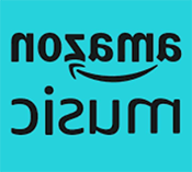 亚马逊音乐标志-一个绿松石背景与“亚马逊音乐”在中心的黑色字母
